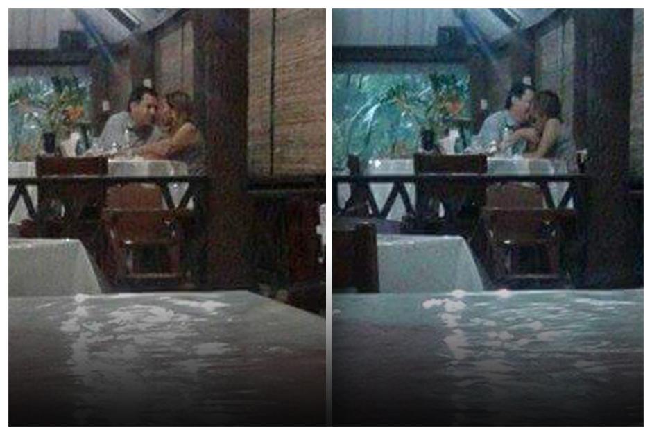 Estas fotograf&iacute;as del padre Jos&eacute; Antonio Molina, p&aacute;rroco de Salcaj&aacute;, y una se&ntilde;orita, fueron tomadas en un restaurante de Retalhuleu. (Foto: redes sociales/v&iacute;a Gustavo Rodas).