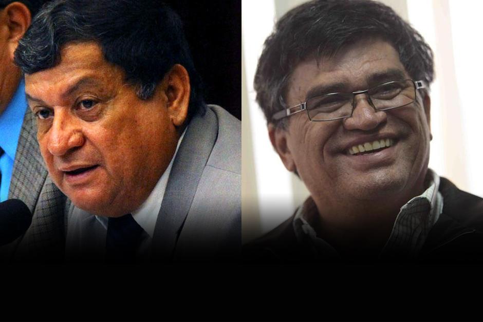 El partido Lider pidió la renuncia de dicha agrupación política del diputado Baudilio Hichos, izquierda, a quien se le interpuso antejuicio en su contra, y a Arnoldo Medrano, derecha, alcalde de Chinautla y quien buscaba su reelección con Lider; la petición es por denuncias por corrupción. (Collage/Soy502)