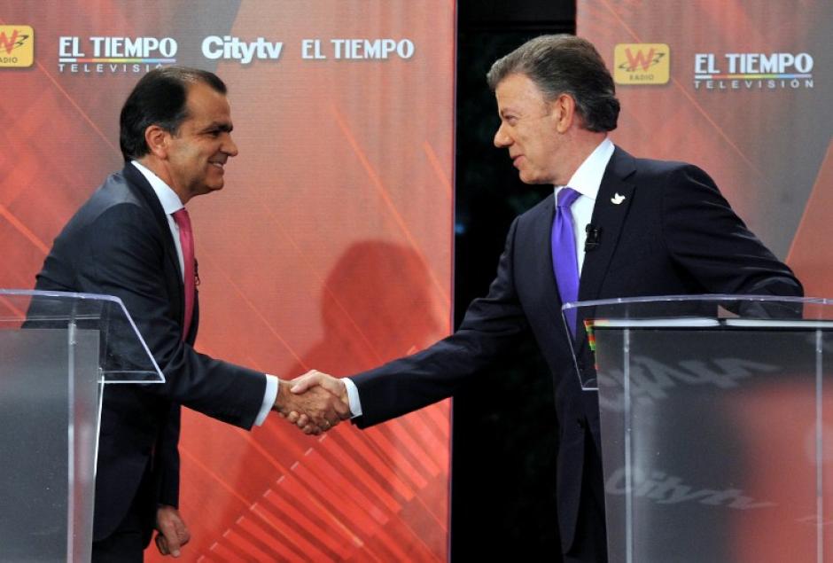 Oscar Iv&aacute;n Zuluaga, (izquierda) y Juan Manuel Santos, se preparan este domingo para enfrentarse en la segunda vuelta electoral por la presidencia de Colombia (Foto: AFP)