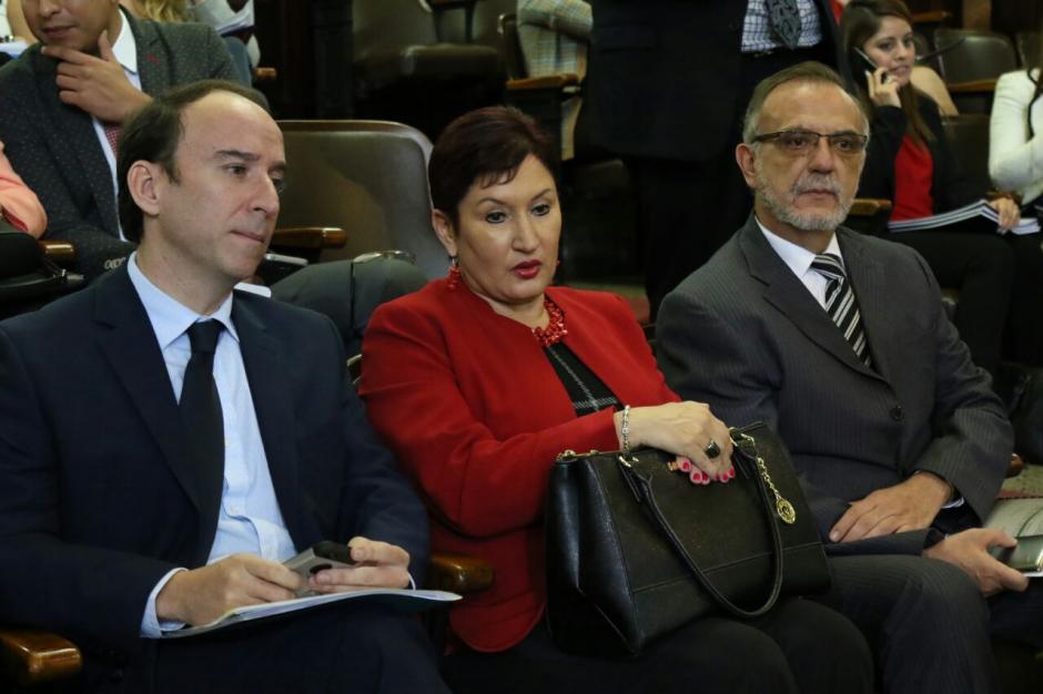 El procurador de los Derechos Humanos, la Fiscal General y el Comisionado de la CICIG visitan el Congreso de la Rep&uacute;blica. (Foto: Alejandro Bal&aacute;n/Soy502)