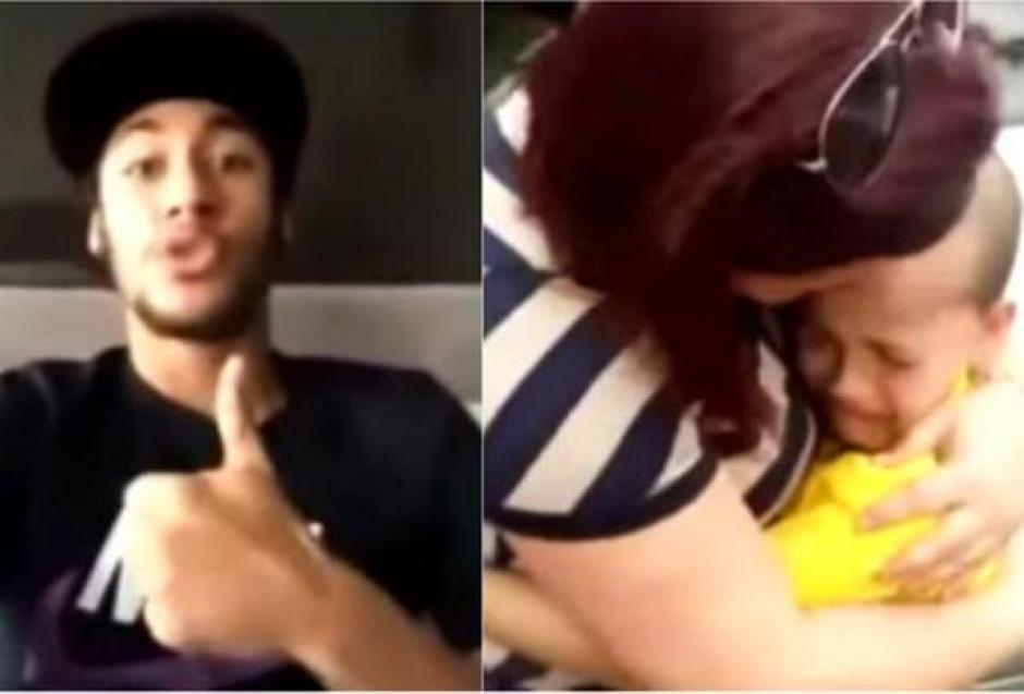 Neymar Jr. hace llorar a un ni&ntilde;o con c&aacute;ncer al enviarle sus mejores deseos en un video.