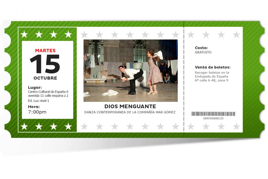 El Centro Cultural de Espa&ntilde;a presenta a la compa&ntilde;&iacute;a de danza contempor&aacute;nea Mar G&oacute;mez con su obra Dios Menguante.&nbsp;