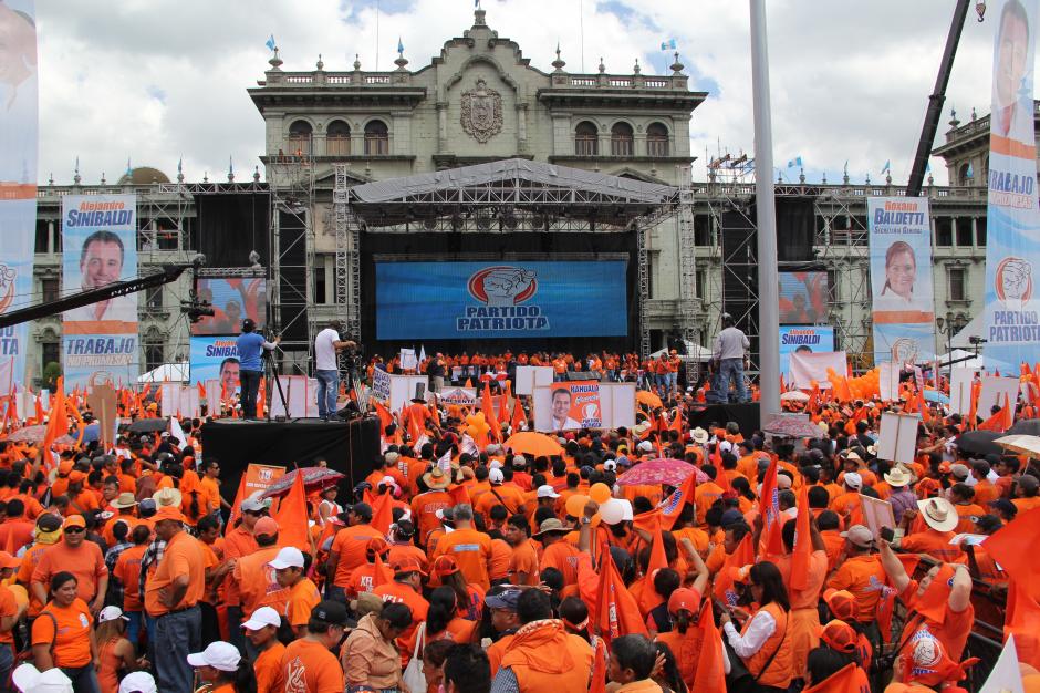 El 21 de septiembre del 2014 el Partido Patriota presentaba a su precandidato. (Foto Soy502)&nbsp;