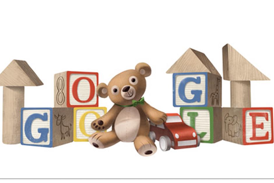 El doodle para celebrar en D&iacute;a del Ni&ntilde;o en Guatemala.