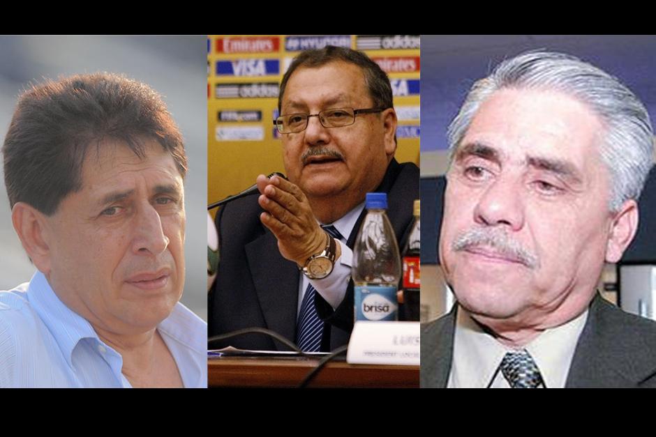 De izquierda a derecha: Brayan Jiménez, Rafael Salguero y Héctor Trujillo, son los tres dirigentes guatemaltecos implicados en el escándalo de corrupción de la FIFA. (Foto: Archivo)