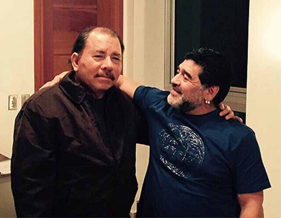 Daniel Ortega ha manifestado su especial admiraci&oacute;n por Diego Armando Maradona y quien lleg&oacute; por primera vez a la naci&oacute;n centroamericana. (Foto: www.lavozdelsandinismo.com)