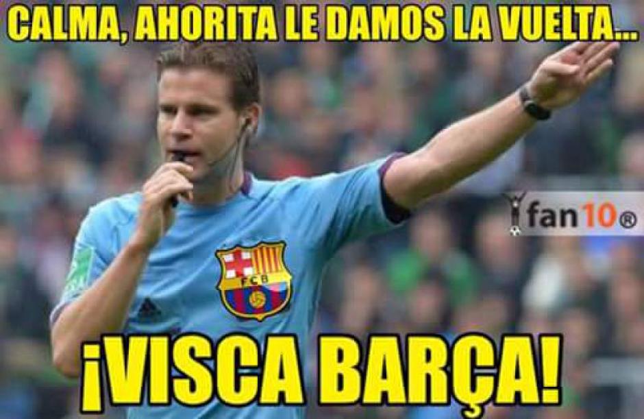 Muchos criticaron al árbitro, al considerar que ayudó al Barcelona. (Imagen: memedeportes.com)