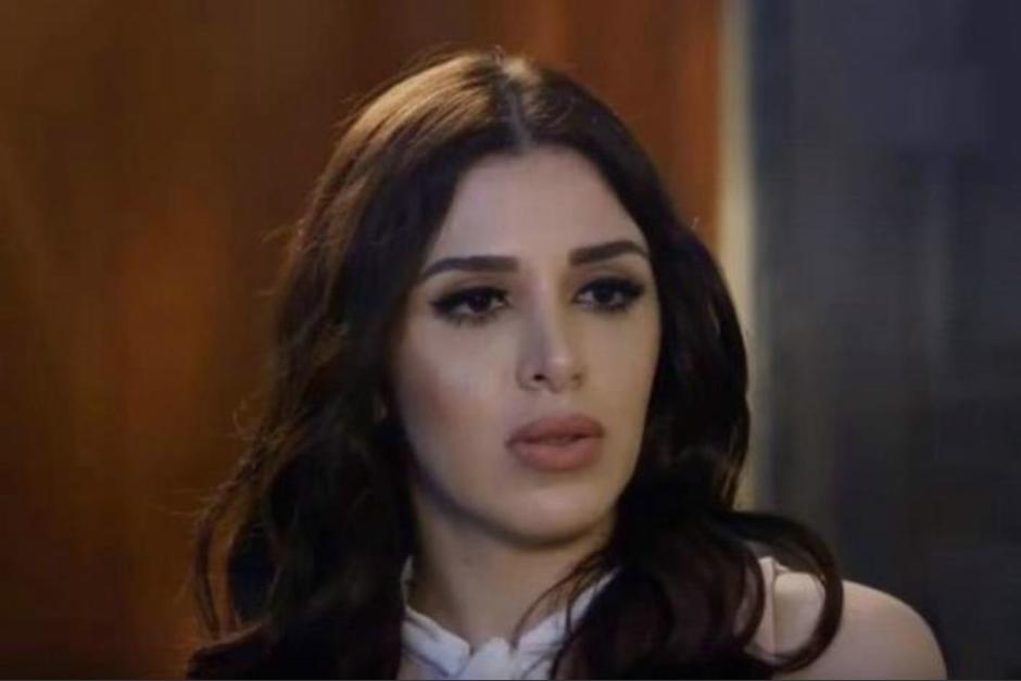 Emma Coronel vista en su &uacute;ltima aparici&oacute;n p&uacute;blica en una entrevista con Telemundo. 