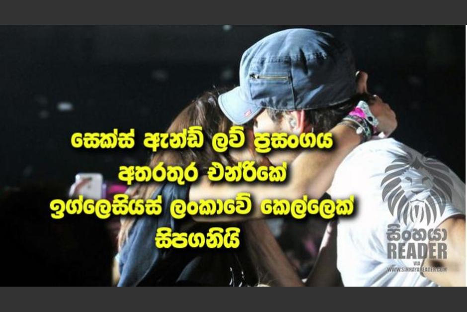 Un medio de Sri Lanka recoge el beso que le dio Iglesias a una joven. (Foto: Sinhaya News)