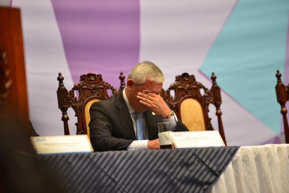 Al igual que Roxana Baldetti, Otto Pérez Molina deberá enfrentar el proceso de antejuicio en el Congreso de la República. (Foto: Archivo/Soy502)&nbsp;