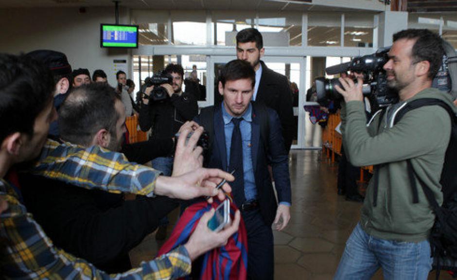 Lionel Messi y el FC Barcelona de visita en San Sebastián frente a la Real Sociedad.