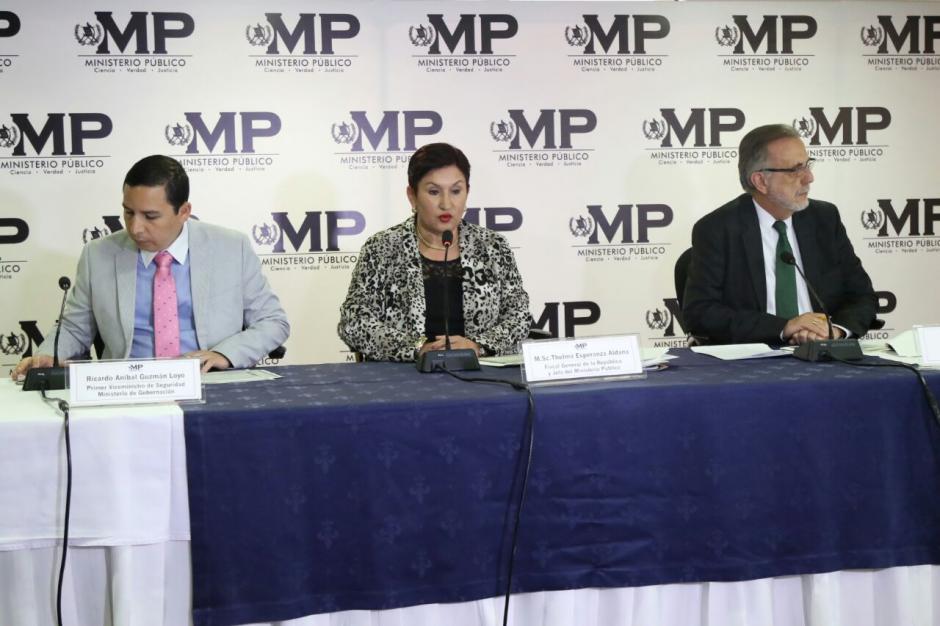 La Fiscal General inform&oacute; sobre las hip&oacute;tesis de la muerte del exfuncionario. (Foto: Alejandro Bal&aacute;n/Soy502)