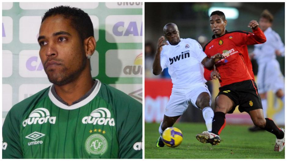 Cl&eacute;ber Santana, con el Chapacoense y el Mallorca. (Fotos: Goal.com/Globo)