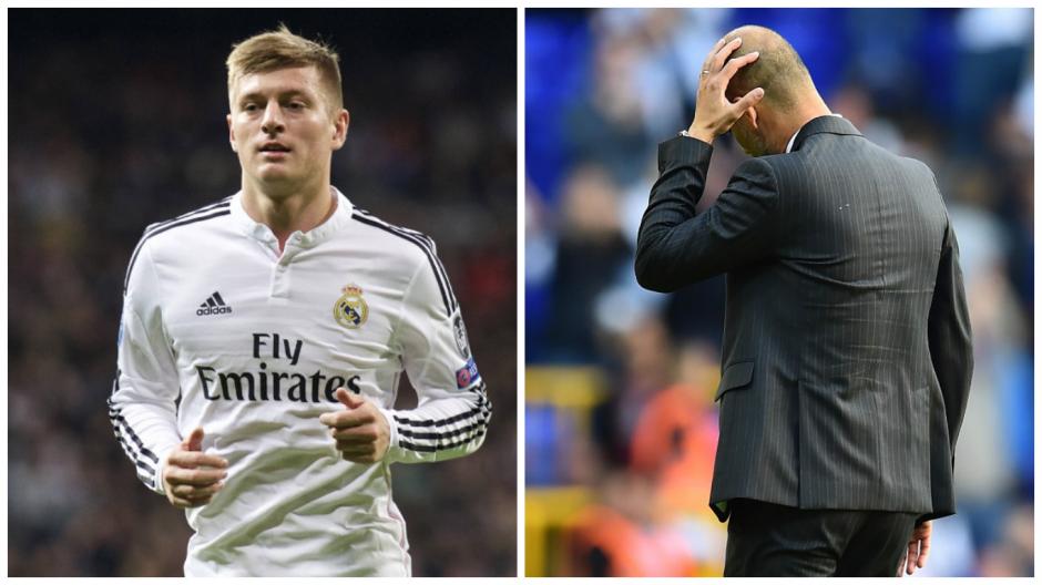Pep Guardiola quer&iacute;a reunirse con Kroos. (Fotos: AFP/The Guardian)