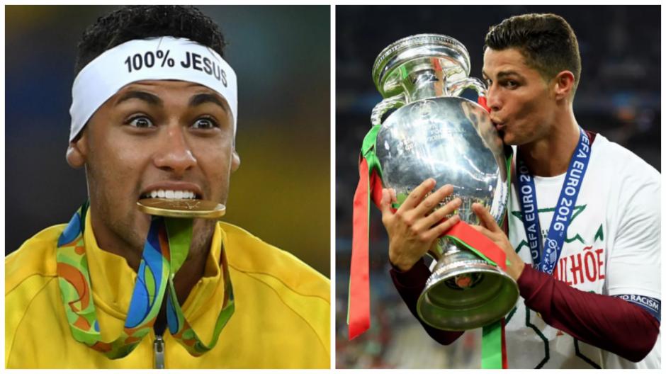 Ney y Cris conquistaron t&iacute;tulos con sus selecciones. (Fotos: AFP)