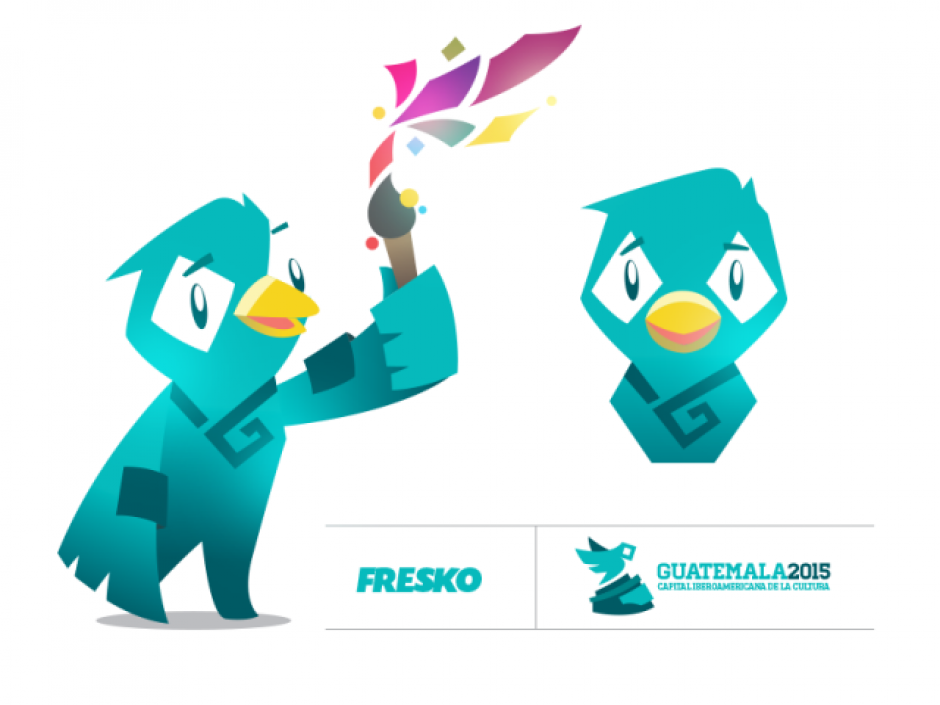 La mascota Fresko fue diseñada por Diego Alberto Díaz Mendizábal. Se presenta como mensajero de la cultura y libertad artística de la ciudad.