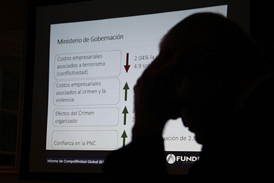 Fundaci&oacute;n para el Desarrollo de Guatemala (Fundesa) present&oacute; el &Iacute;ndice Global de Competitividad donde se resalt&oacute; que Guatemala mejor&oacute; 8 puestos a nivel mundial, sin embargo reprob&oacute; en seguridad (Foto: Alexis Batres/Soy502)
