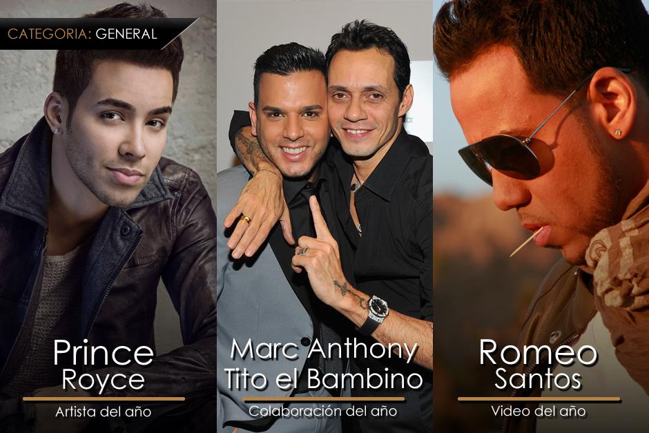 Estos son los ganadores más destacados de la categoría General en los Premios Lo Nuestro. (Imagen: Gerardo Calderón/Soy205)