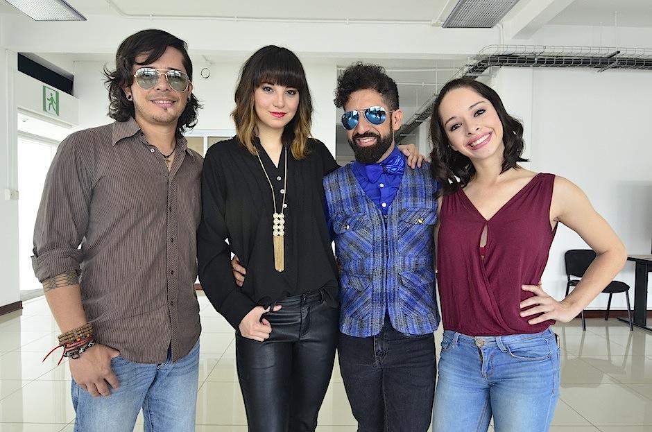 Tavo, Kim, Deryc y Wendy te invitan a disfrutar de "Godspell". (Foto: Selene Mej&iacute;a/Soy502) 