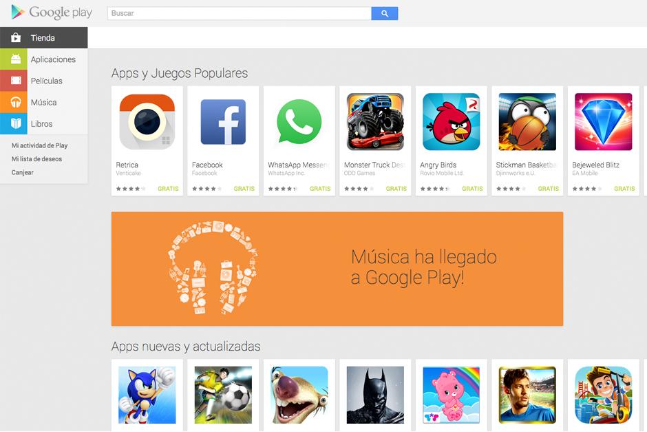 La tienda de aplicaciones Google Play.