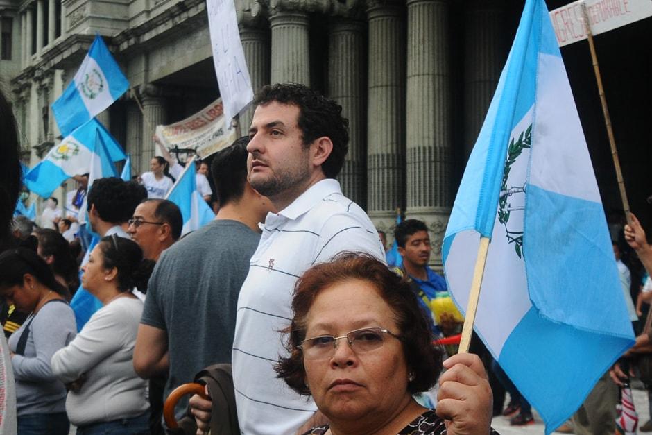 Alexander Aizenstatd tambi&eacute;n particip&oacute; en las manifestaciones ciudadanas de 2015. (Foto: Alejandro Bal&aacute;n/Soy502)