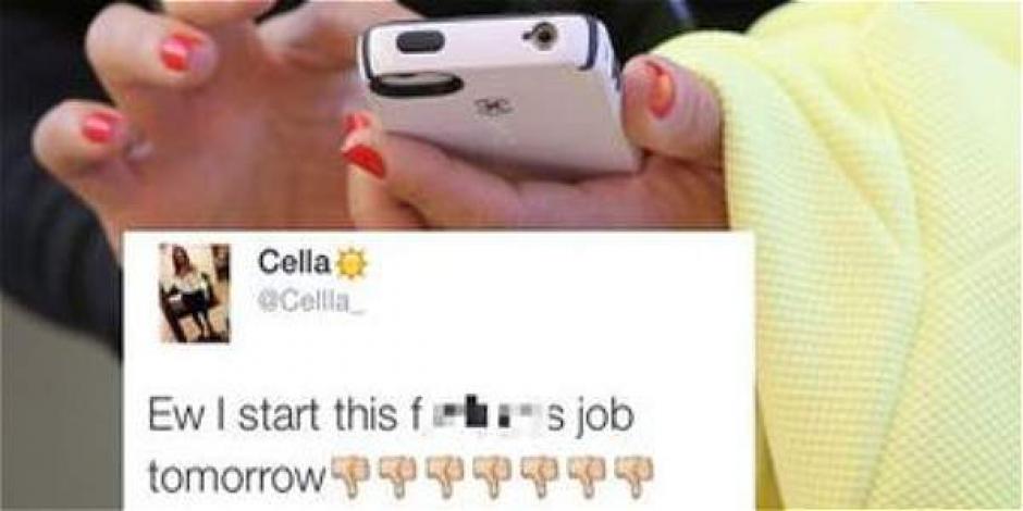 A la usuaria que hoy est&aacute; desempleada parece no preocuparle esto, pues celebra con sus amigos haberse convertido en tendencia. (Foto Internet)