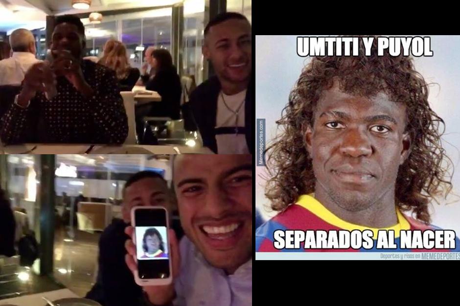Hasta el propio Umtiti se ri&oacute; de su imagen. (Im&aacute;genes: Instagram)