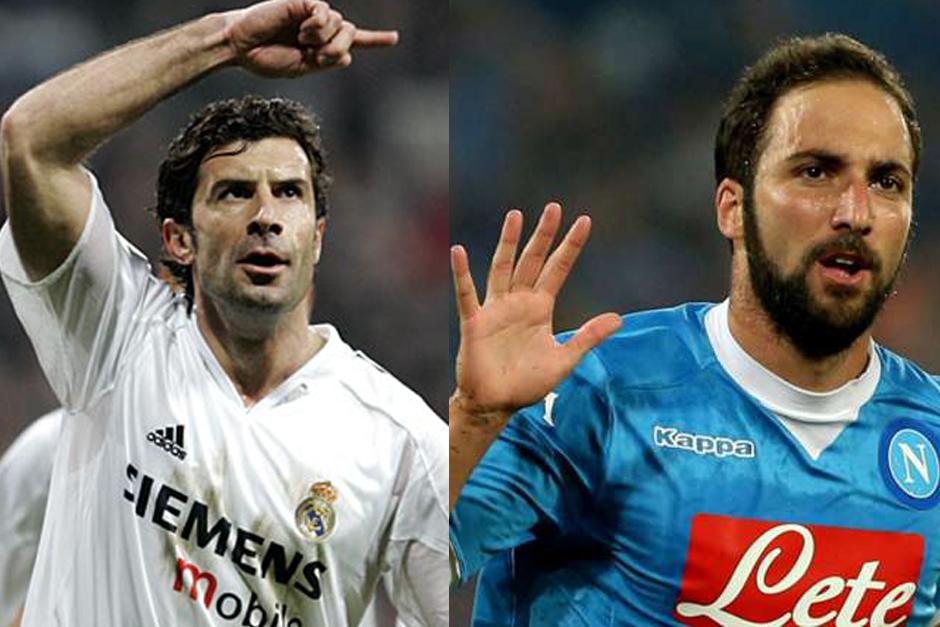 Figo e Higua&iacute;n, dos jugadores que se tiraron en contra a sus aficiones. (Foto: Agencias)