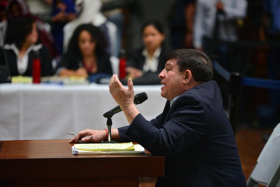 Esteelmer Reyes Gir&oacute;n, excomandante de la antigua Zona Militar N&uacute;mero 6 en el Estor, uno de los acusados en el juicio de Sepur Zarco. (Foto Wilder L&oacute;pez/Soy502)