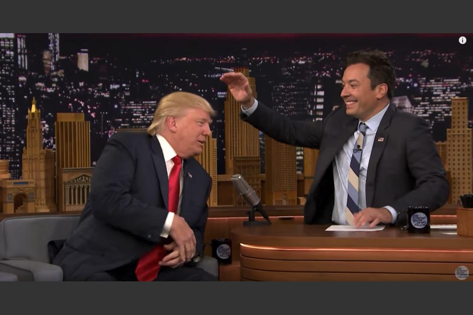 Donald Trump se present&oacute; en el programa del comediante Jimmy Fallon. (Captura de pantalla: YouTube)&nbsp;