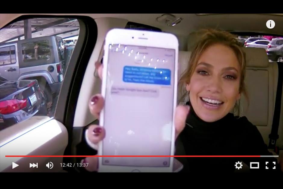 James Corden env&iacute;a mensaje a Leonardo DiCaprio del celular de JLo.