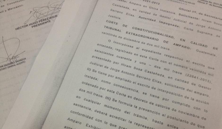 La resoluci&oacute;n de la CC no ampara al ex presidente Serrano El&iacute;as. (Foto: Jes&uacute;s Alfonso/Soy502)