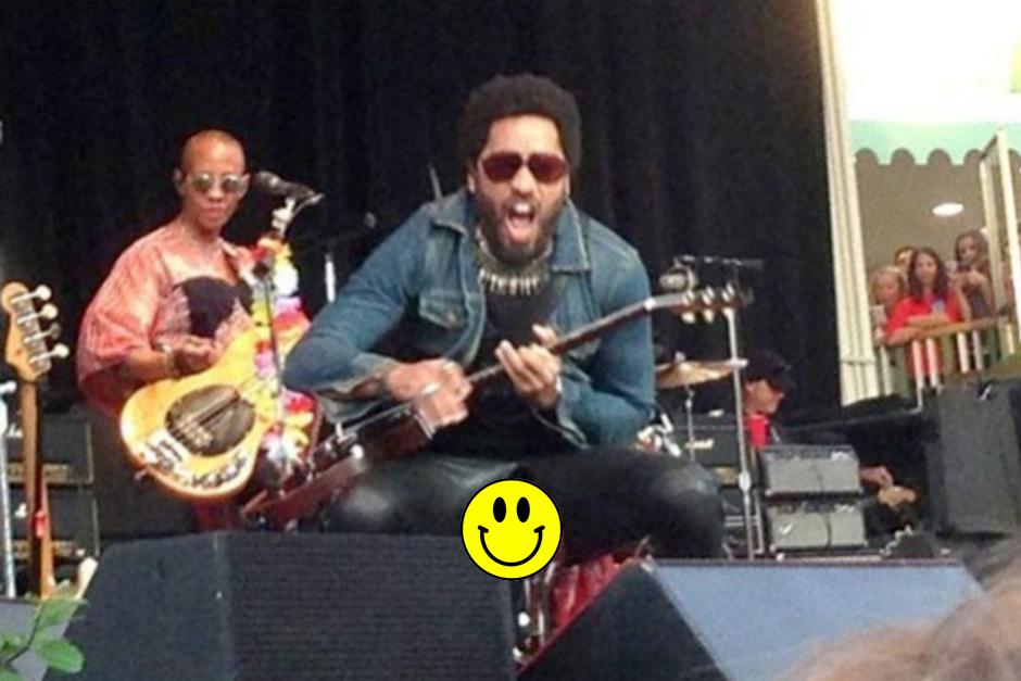 El rockero de 51 años sufrió un pequeño percance técnico sobre el escenario.