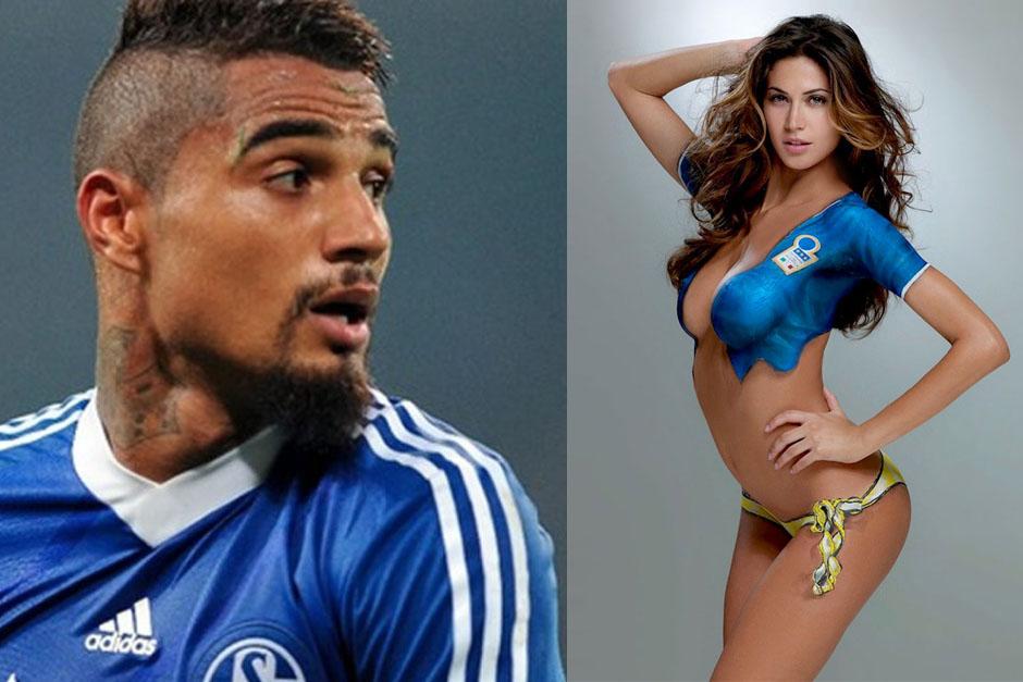 La modelo Melissa Satta y el futbolista Kevin Prince Boateng. (Imagen: Soy502)