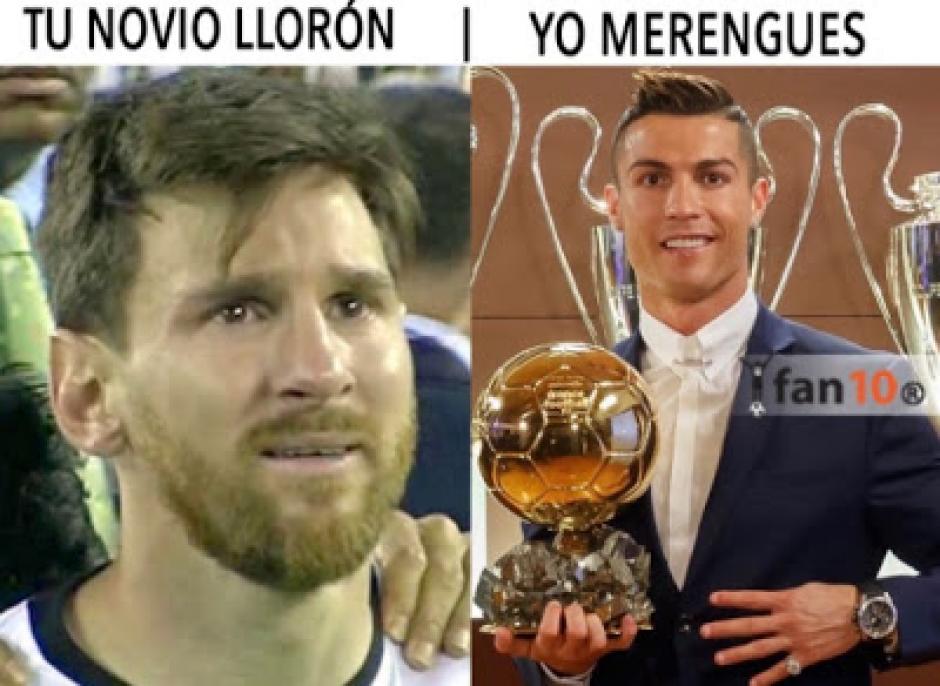 Messi y Cristiano no pueden faltar en los memes del Bal&oacute;n de oro 2016. (Foto: Twitter)