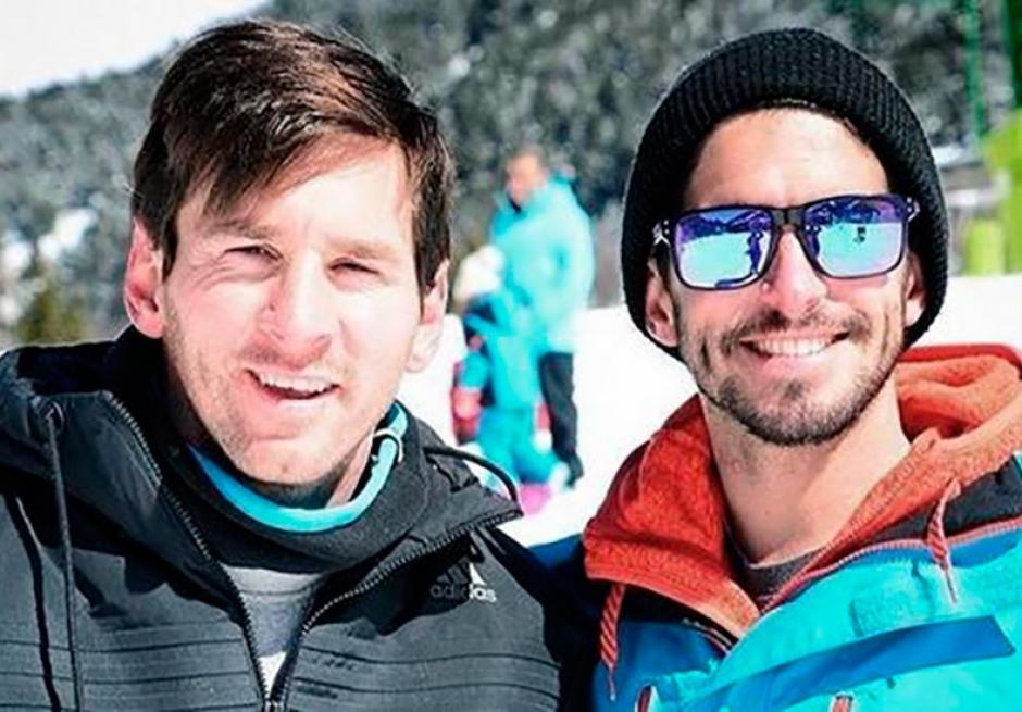 Lionel Messi y su amigo argentino Leandro Adorna. (Foto: sport.es)