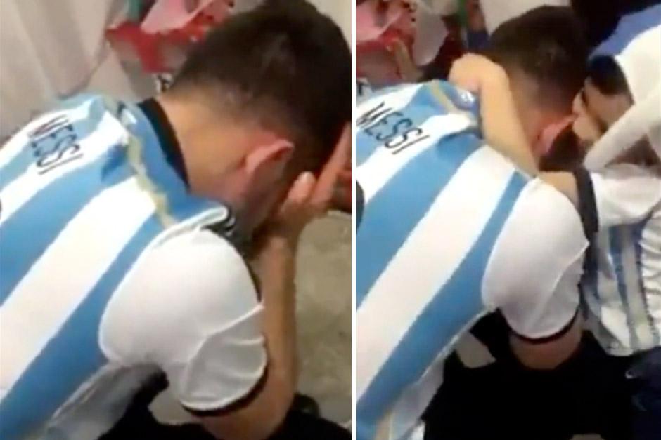 Un aficionado argentino fue confundido con Lionel Messi y su video se volvi&oacute; viral. (Imagen: Captura de pantalla)
