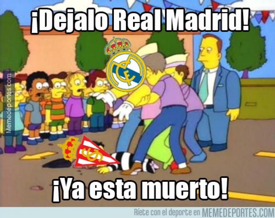 Muchos se sorprendieron al inicio del juego, pues el Madrid sali&oacute; a asegurar una goleada ante el Sporting. (Imagen: memedeportes.com)