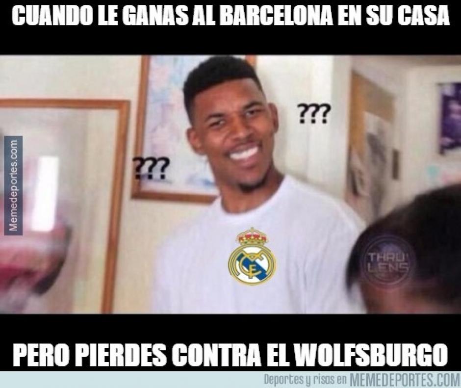 Muchos no comprend&iacute;an c&oacute;mo el Madrid derrot&oacute; al Barcelona y cay&oacute; ante el Wolfsburgo. (Imagen: memedeportes.com)