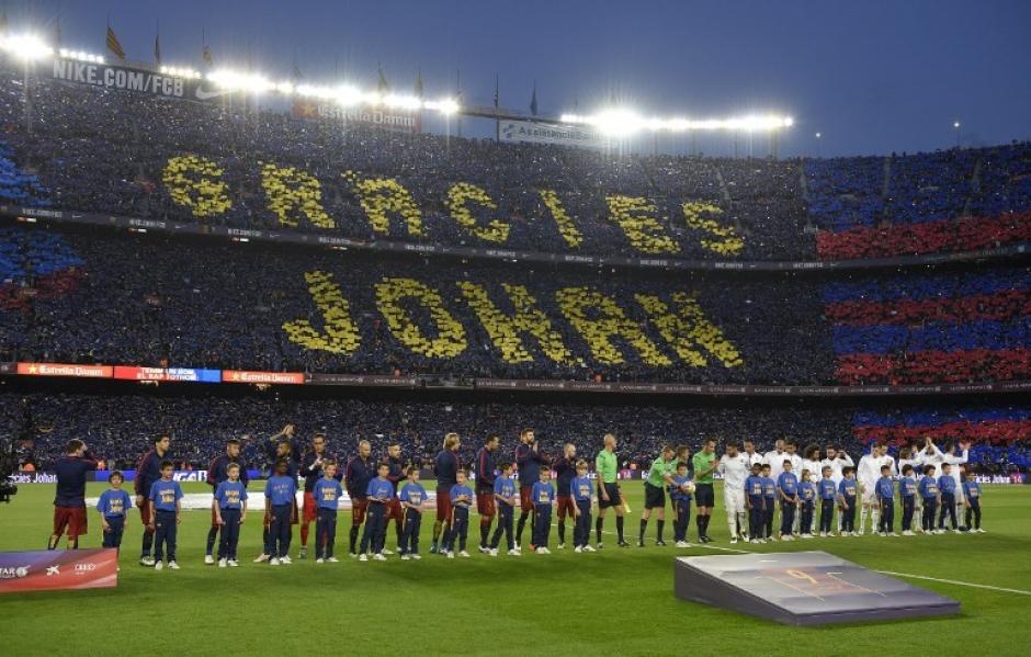 El impresionante mosaico en homenaje al m&iacute;tico jugador del Barcelona. (Foto: AFP)