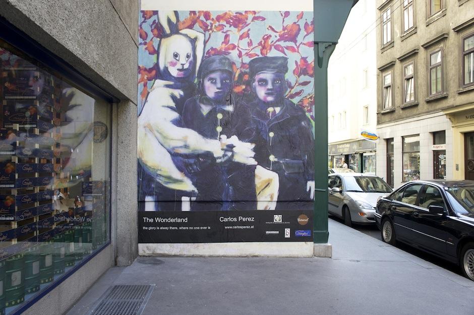 El Trabajo del artista guatemalteco Carlos Pérez es, ahora, parte de las calles de Viena, Austria. (Foto: Carlos Pérez)&nbsp;