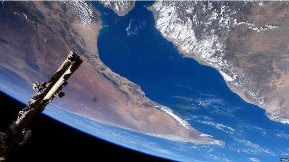Sobrevolando el Golfo de Ad&eacute;n y el Cuerno de &Aacute;frica, la astronauta Samantha Cristoforetti de la Agencia Espacial Europea, tom&oacute; esta foto desde la Estaci&oacute;n Espacial Internacional. &nbsp;(Foto: NASA)&nbsp;
