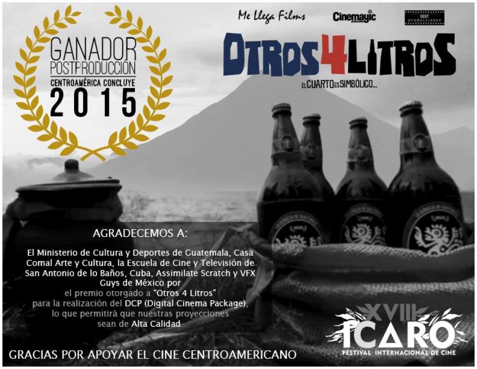 La cinta está programada para estrenarse en 2016. (Foto: Otros 4 Litros)&nbsp;