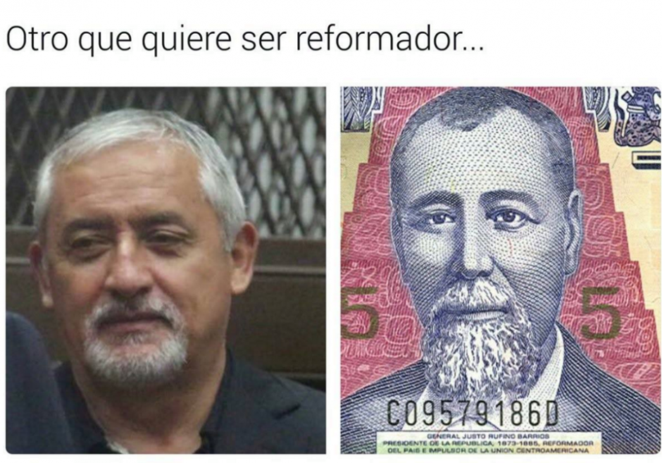 La barba de Otto P&eacute;rez Molina fue comentada en redes sociales. (Foto: Twitter/Fernando Ramos) 