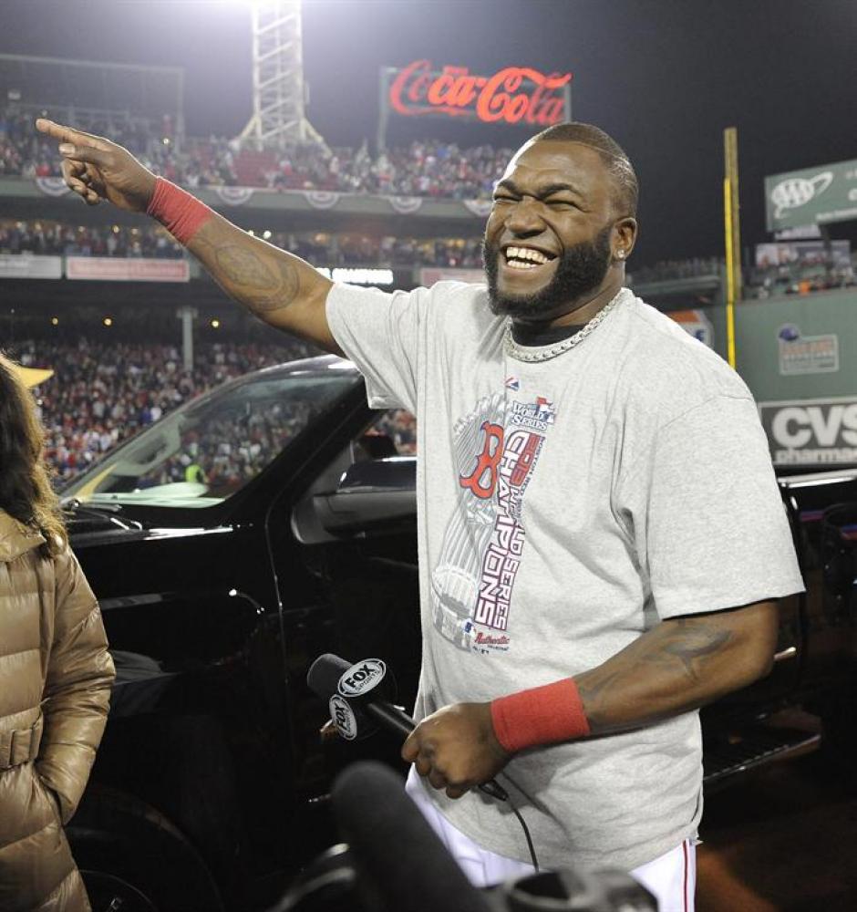 Ganador del premio a Jugador M&aacute;s Valioso (MVP), David Ort&iacute;z lider&oacute; a los Medias Rojas al t&iacute;tulo de la Serie Mundial.