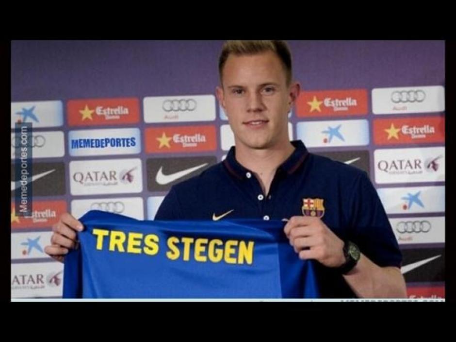 El nuevo portero del FC Barcelona no se salv&oacute; de los memes, tras la derrota frente al PSG.