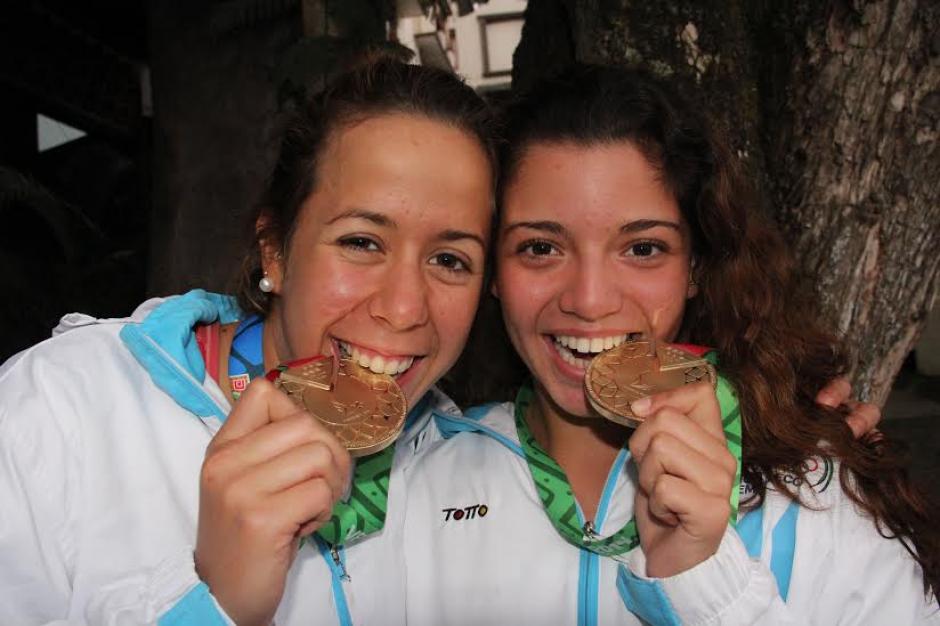 Ximena Di&eacute;guez y Sophia Hern&aacute;ndez le dieron a Guatemala su segunda medalla de oro en los Juegos Centroamericanos. (Foto: Veracruz2014)