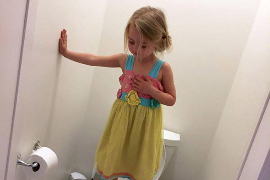 Esta fue la fotograf&iacute;a tomada por una madre a su hija de tres a&ntilde;os. (Foto: Facebook)