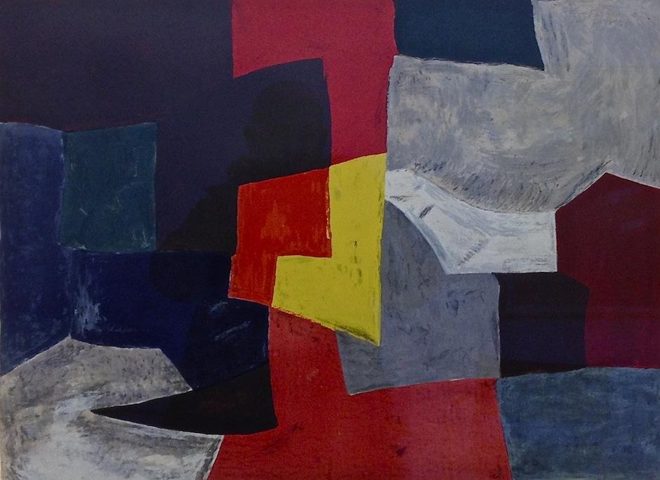"Composition grise, rouge et jaune" es el nombre de esta pieza de 1960, del artista Serge Poliakoff.&nbsp;
