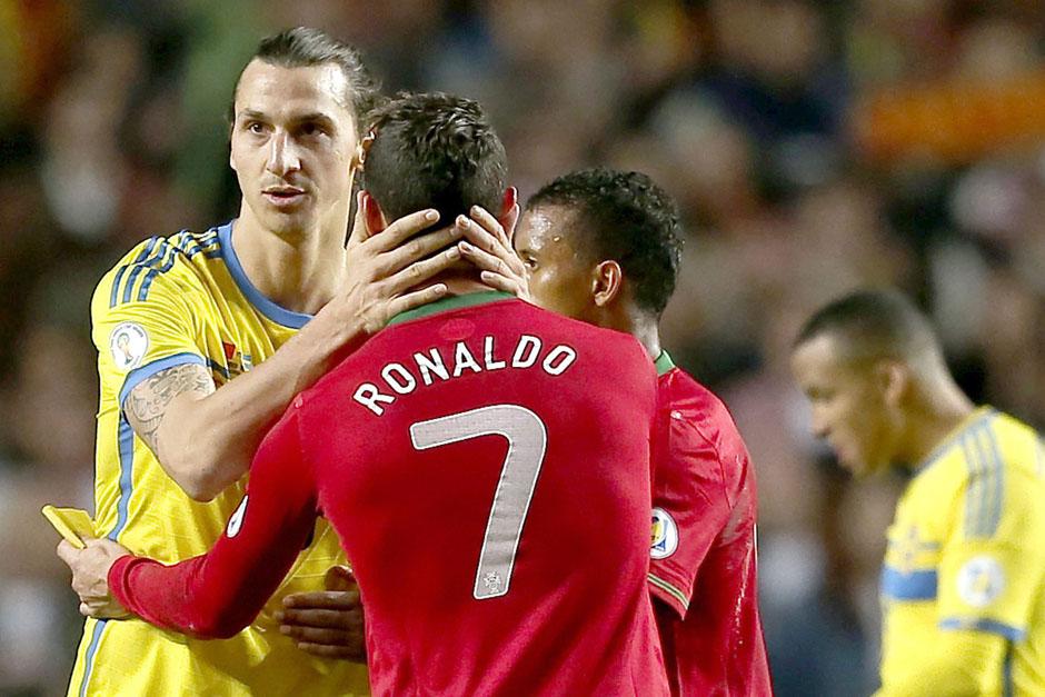 Zlatan Ibrahimovic y Cristiano Ronaldo, luchan junto a sus respectivas selecciones por una plaza en el Mundial de Brasil 2014. (Mario Cruz/EFE)